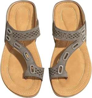Adjustable Orthopedic Sandals Women Summer Casual Flip Flops Arch Support Comfortable Walking Shoes Non Slip Outdoor Beach Thong Sandals