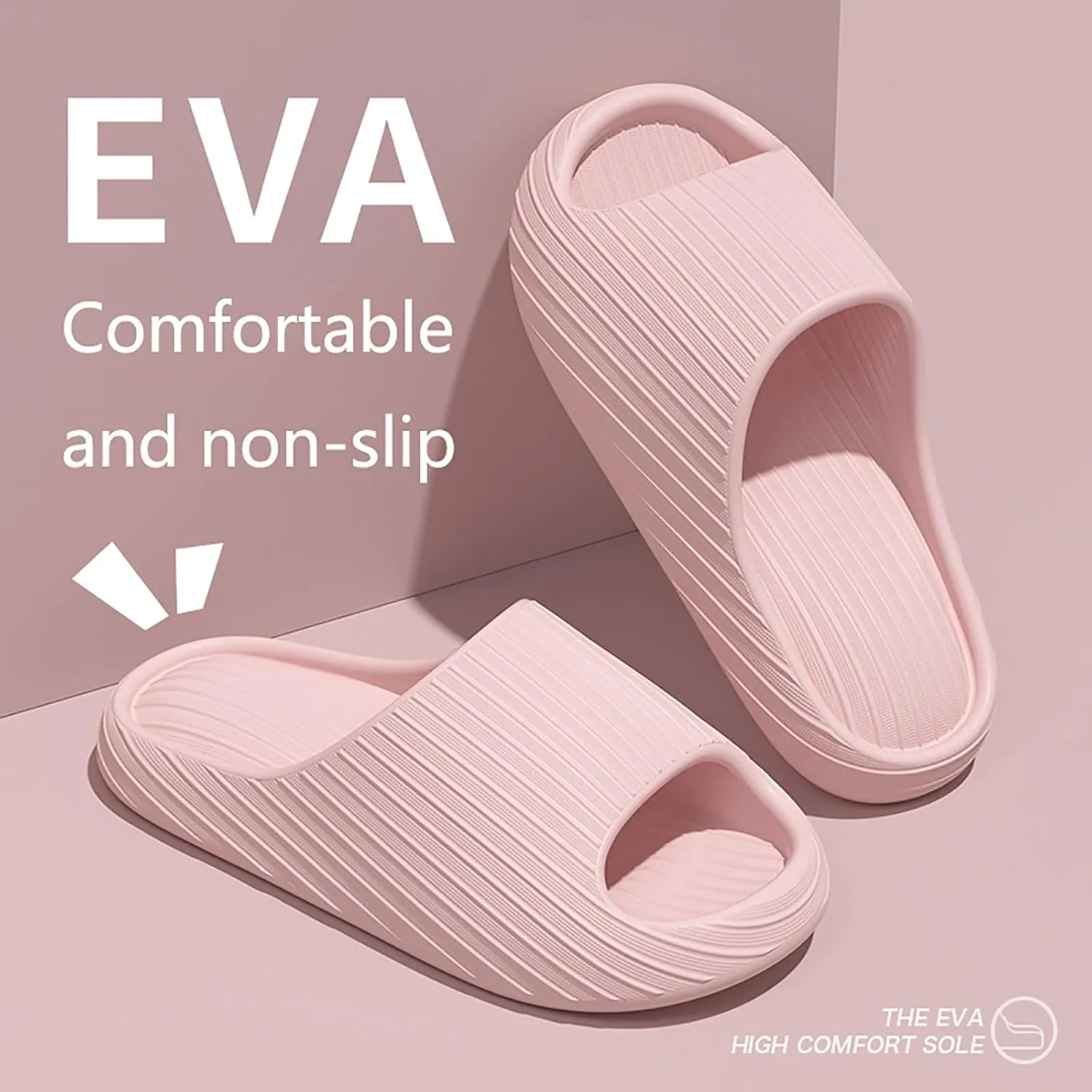 Bathroom Slippers Men Shower Slides for Women Bedroom Pool with Drainage Hole Comfortable Quick Drying