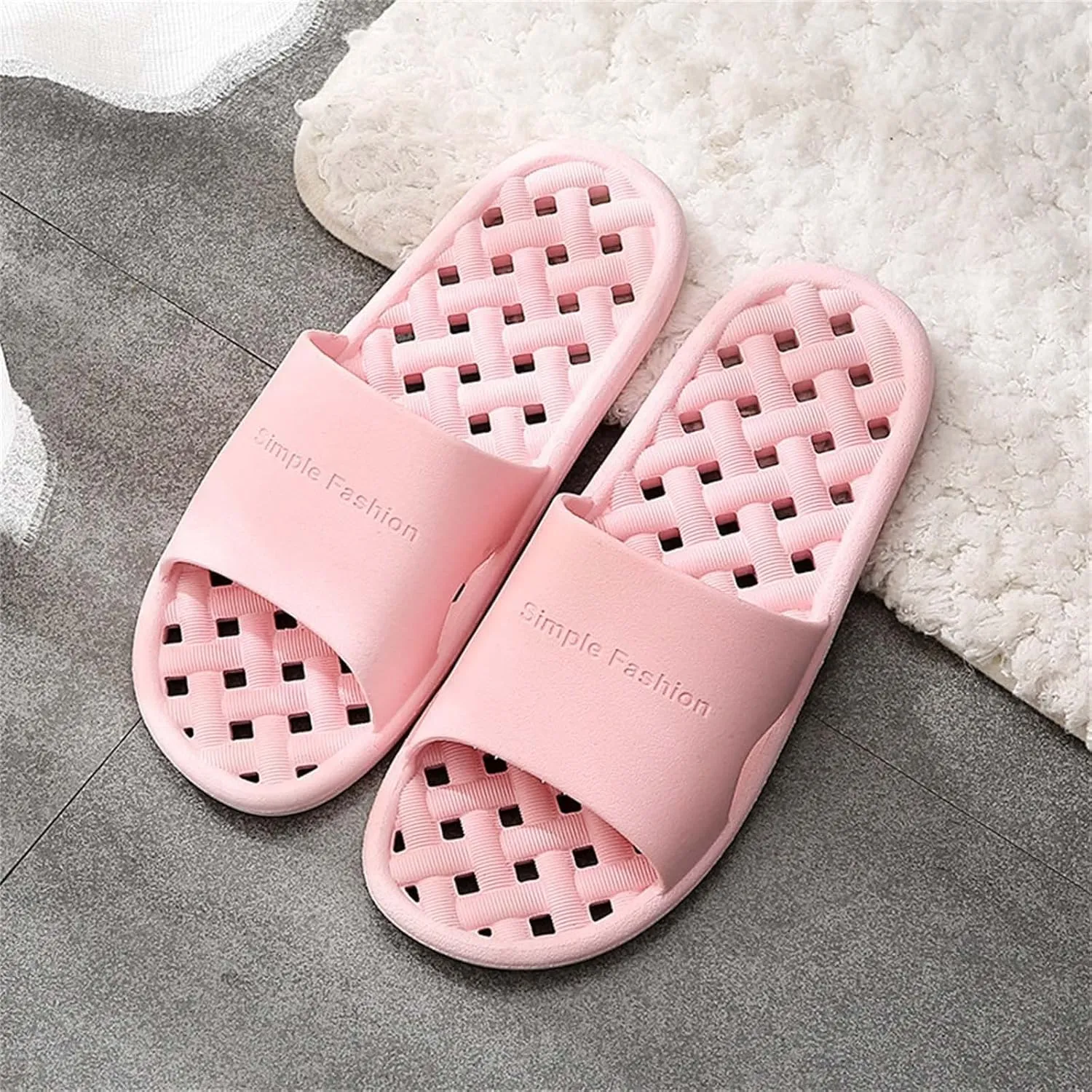 Bathroom Slippers Men Slides for Women Mens Slippers Womens Slides Lightweight Beach Bathroom