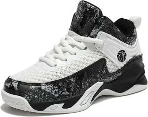 Boys Basketball Shoes Lightweight Breathable Kids Basketball Sneakers Fashion Walking Tennis Shoes for Boys Girls