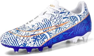 Boy's Soccer Cleats Mens Football Shoes Women Girls Low Tops Non-Slip Spikes Indoor Outdoor Firm Ground Athletic Combat