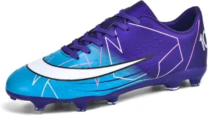 Boy's Soccer Cleats Mens Football Shoes Women Girls Low Tops Non-Slip Spikes Indoor Outdoor Firm Ground Athletic Combat