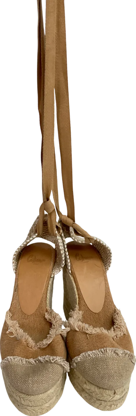 Castaner Beige Clarina Wedge Espadrilles UK 3 EU 36 