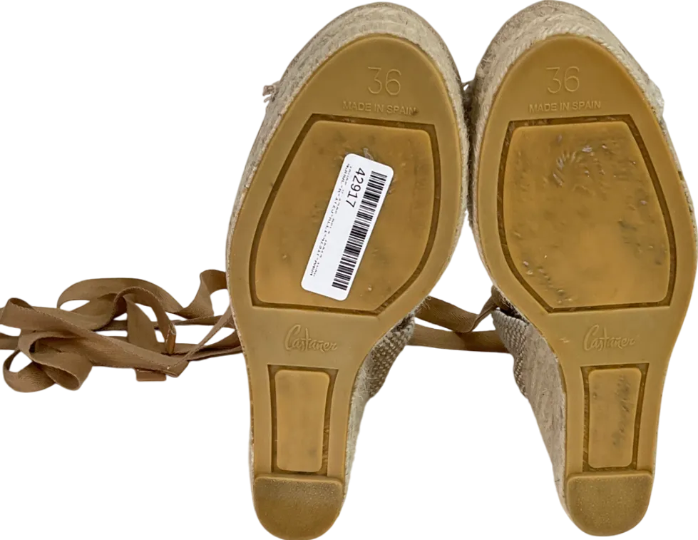 Castaner Beige Clarina Wedge Espadrilles UK 3 EU 36 