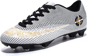 CERYTHRINA Kids Athletic Soccer Shoes Boys Girls Professional Football Shoes Mens Youth Comfortable and Breathable Football Cleats Training Sneakers