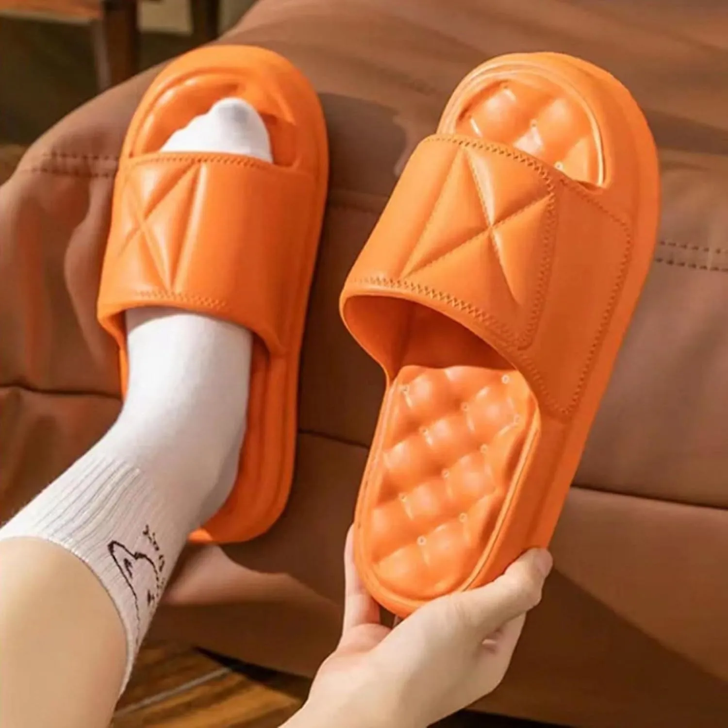 Cloud Slippers for Men Shower Shoes Women Mens Shower Shoes Slides for Women Ultimate Comfort Indoor Soft Sole Slippers