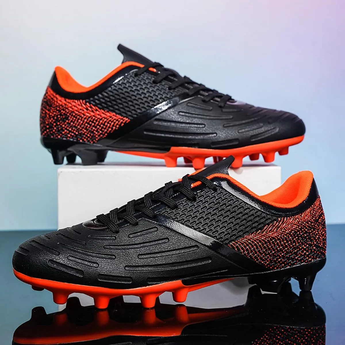 DHOVOR Big Boys Soccer Cleats Football Shoes for Kids Football Cleats Professional Athletic Training Soccer Shoes