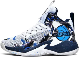 DHOVOR Boys Basketball Shoes Kids Athletic Shoes Fashion Sneakers Non-Slip Tennis Shoes Boys Running Shoes (Little Kid/Big Kid)