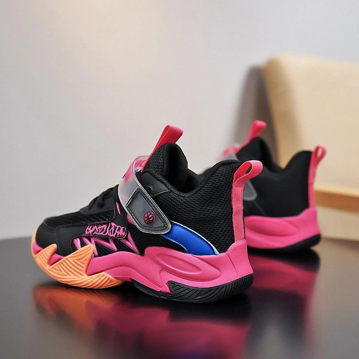 DHOVOR Boys Basketball Shoes Kids Fashion Sneakers Girls Athletic Walking Tennis Shoes for Little Kid/Big Kid