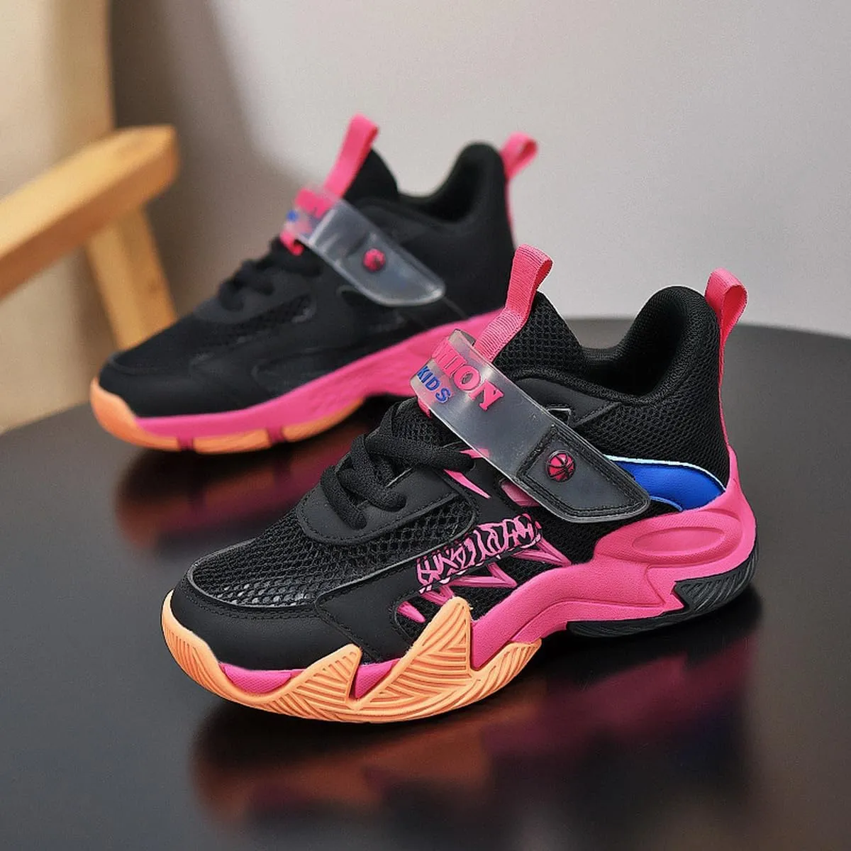 DHOVOR Boys Basketball Shoes Kids Fashion Sneakers Girls Athletic Walking Tennis Shoes for Little Kid/Big Kid