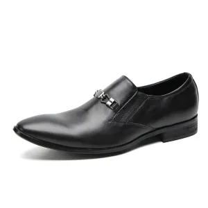 Fashionable men's shoes spring and autumn new style British style formal wear-resistant daily leather shoes business casual flat-heeled loafers