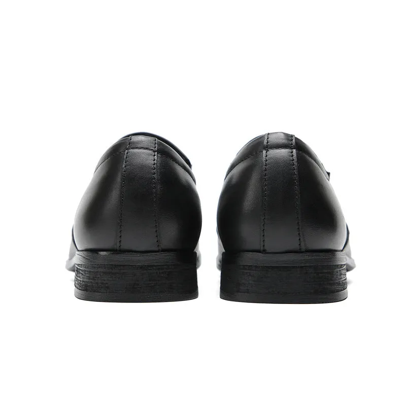 Fashionable men's shoes spring and autumn new style British style formal wear-resistant daily leather shoes business casual flat-heeled loafers