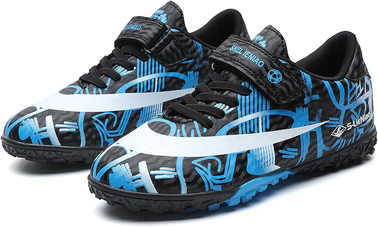 FLIOZY Kids Turf Soccer Shoes Boys Profession Competition Training Shoes Football Athletic Shoes??Little Kid/Big Kid??