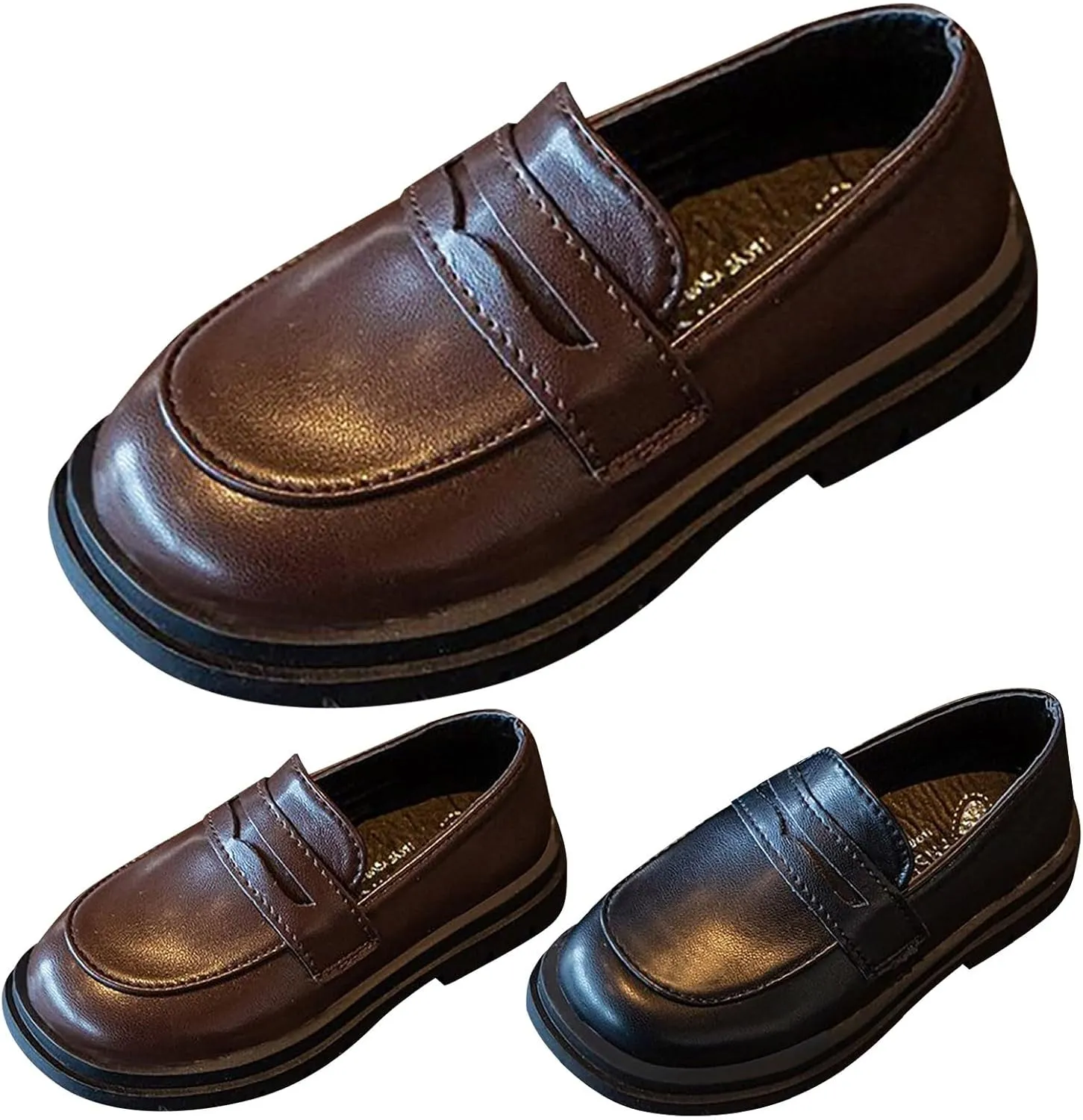 Girls Dress Shoes Chunky Loafers for Girl Platform ??enny Loafers Round Toe School Tennis Shoes for Girls Size 6