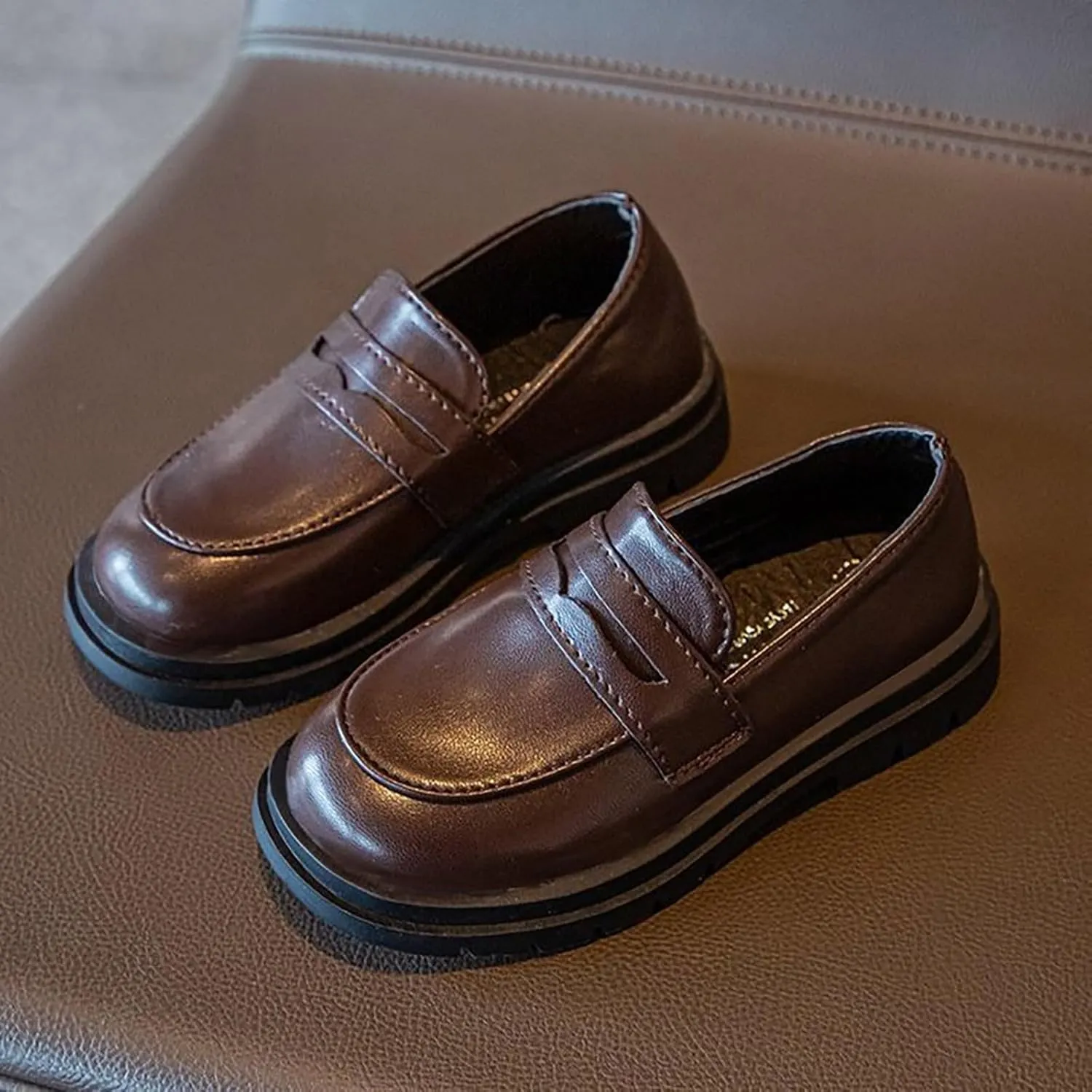 Girls Dress Shoes Chunky Loafers for Girl Platform ??enny Loafers Round Toe School Tennis Shoes for Girls Size 6