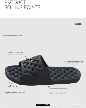 HOLLYWEED Slippers Men's Hotel Bathroom Indoor Home Women's Slippers Bathroom Bathroom Slip-Resistant Slippers