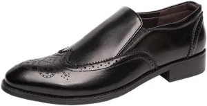 Italian Luxury Genuine Leather Height Increasing Shoes for Men, Slip-On Breathable Loafers, Casual Formal Dress Shoes for Wedding and Business