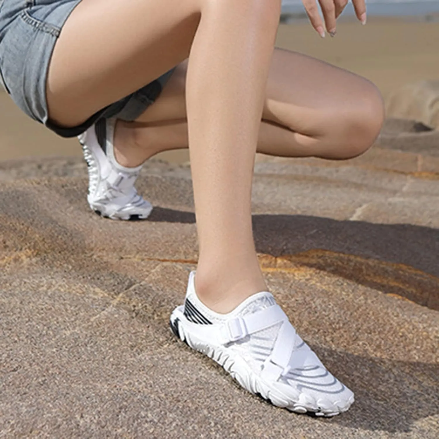 Lovers Hiking Water Shoes,Summer Quick Dry Pool Surf Barefoot Shoes Women,Fashion Breathable Lightweight Beach Swim Shoes for Men,with Draining Hole,for Cycling/Fitness