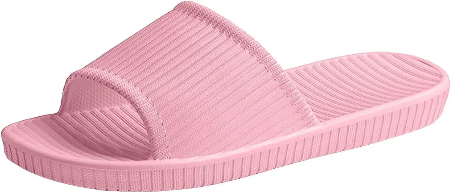 Men and Women Same Couples Quick Drying Thick Soled Soft Soled Solid Color Home Summer Women Booties Slippers