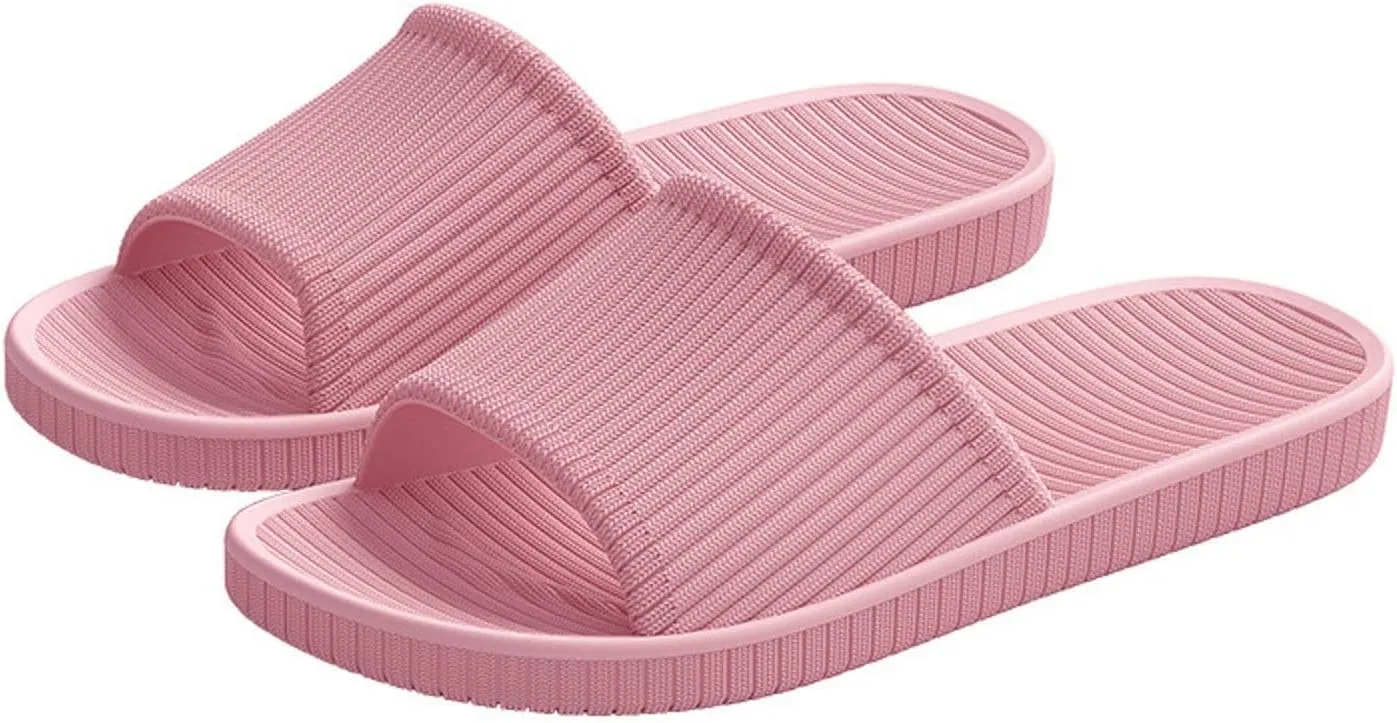 Men and Women Same Couples Quick Drying Thick Soled Soft Soled Solid Color Home Summer Women Booties Slippers