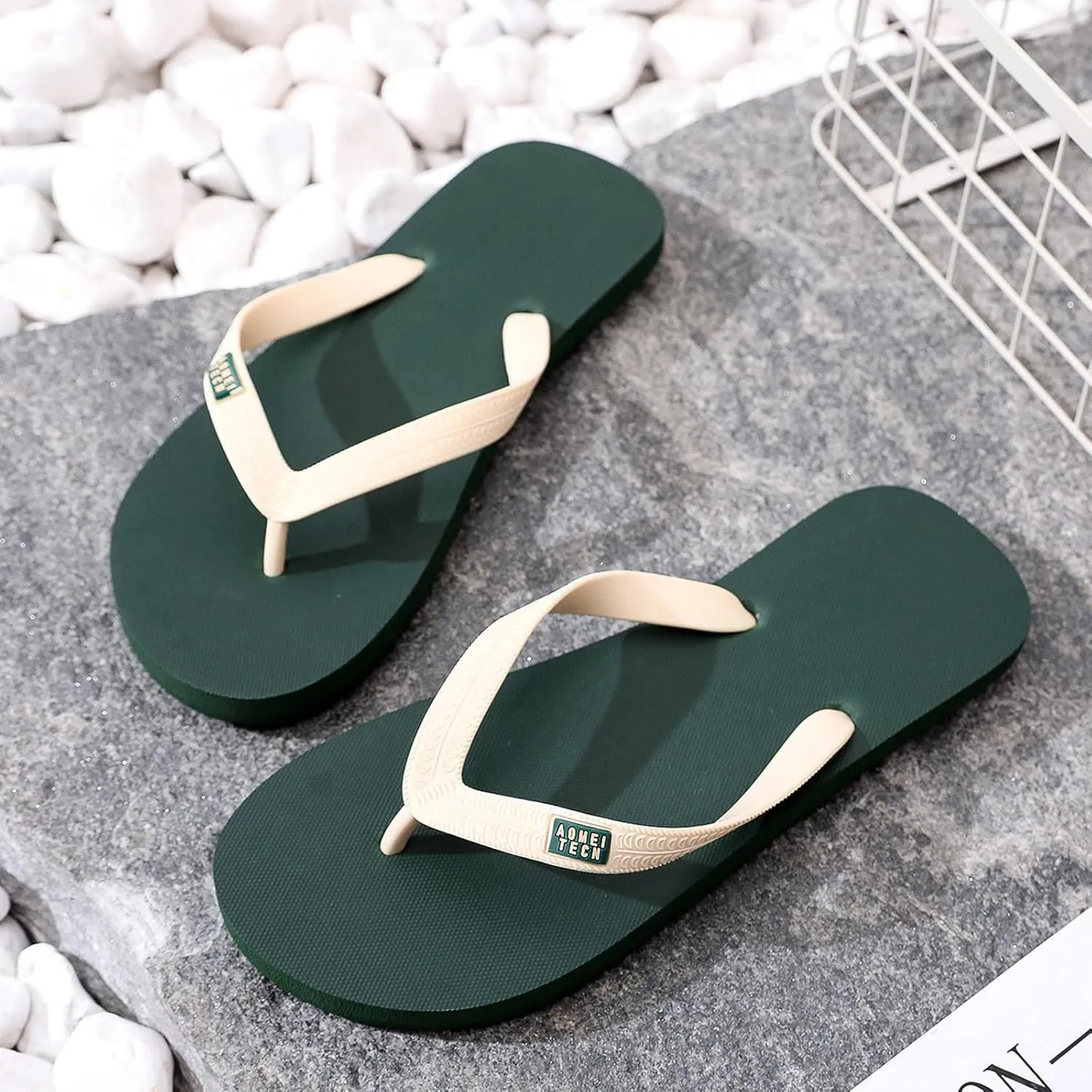 Men Shoes Flat Herringbone Slippers Fashion Casual Beach Casual Sandals Flip Flops Men 4d Foam