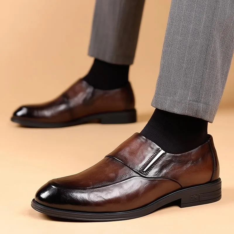 Men's Business Dress Shoes, Formal Slip-On Oxfords, Leather Loafers for Men, Stylish Casual Business Footwear, for Men