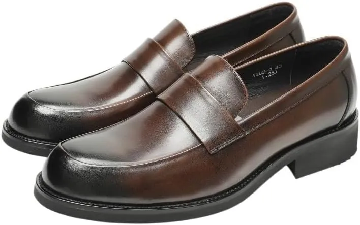 Men's Casual Dress Shoes, British Business Work Shoes, Soft Sole Comfortable Slip-On Loafers for Men, Autumn Party Shoes