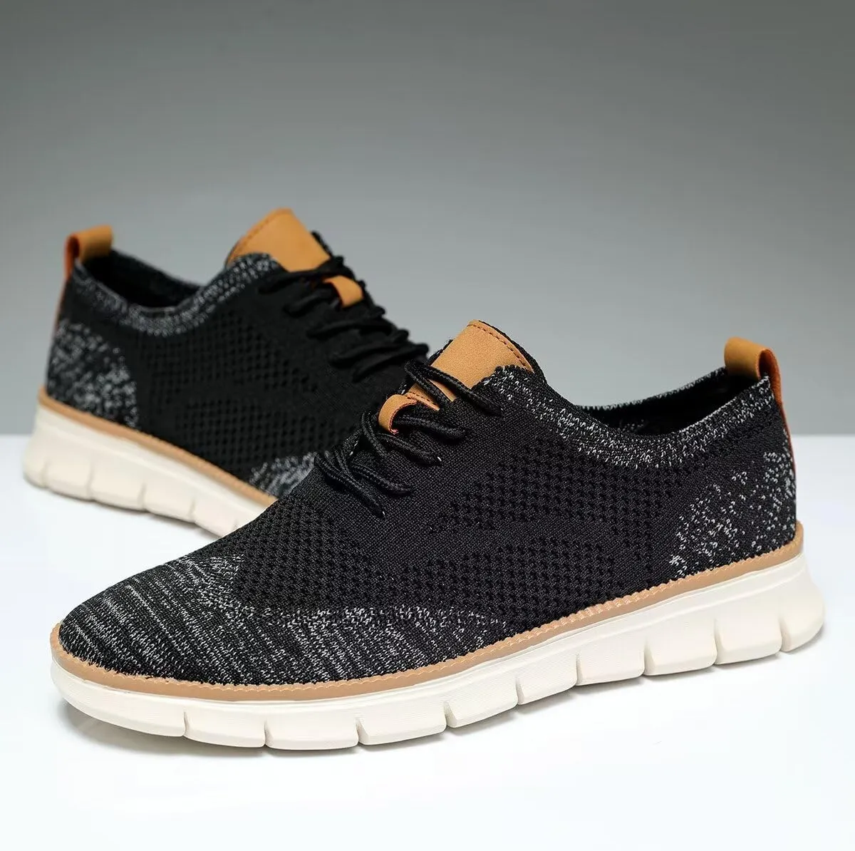 Mens Casual Dress Shoes Fashion Walking Sneakers Mesh Business Oxfords Work Lightweight Soft Sole