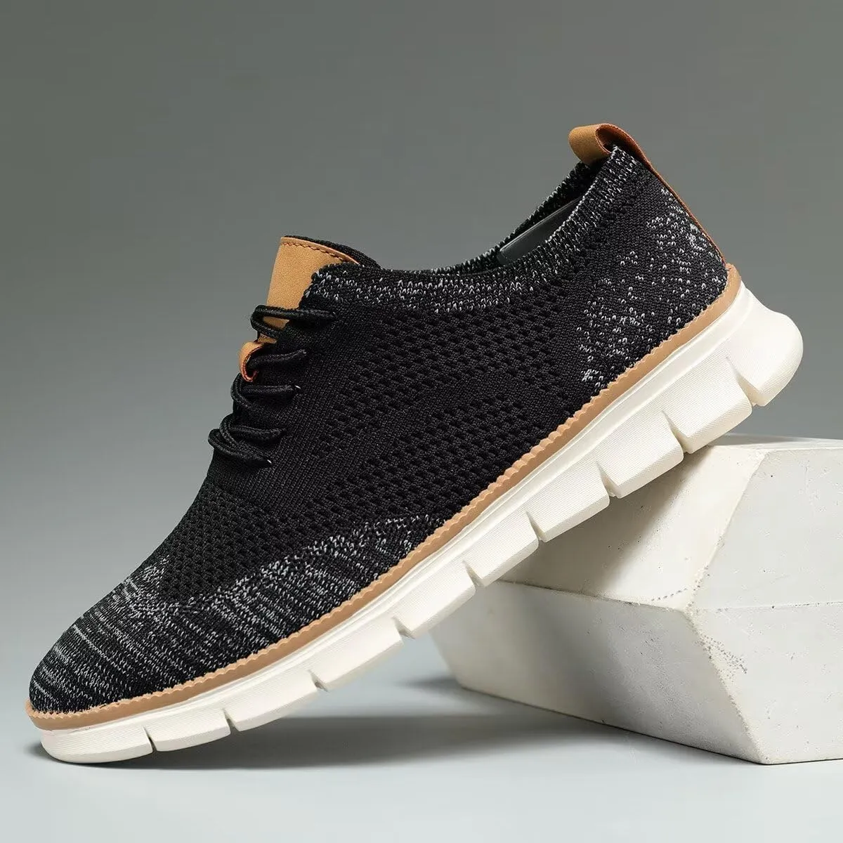 Mens Casual Dress Shoes Fashion Walking Sneakers Mesh Business Oxfords Work Lightweight Soft Sole