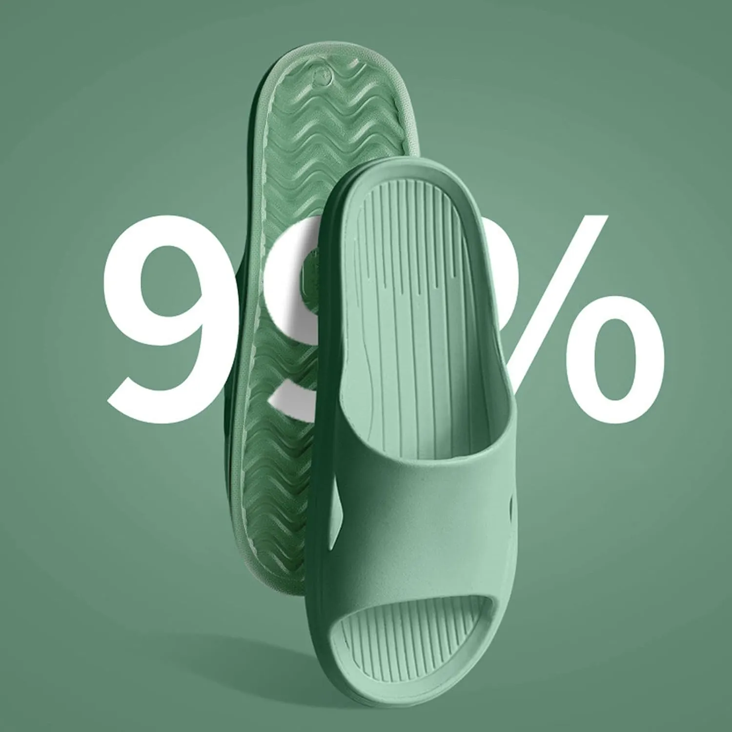 Men's Cloud Slides Pillow Slippers for Shower Sandals Flat Sandals