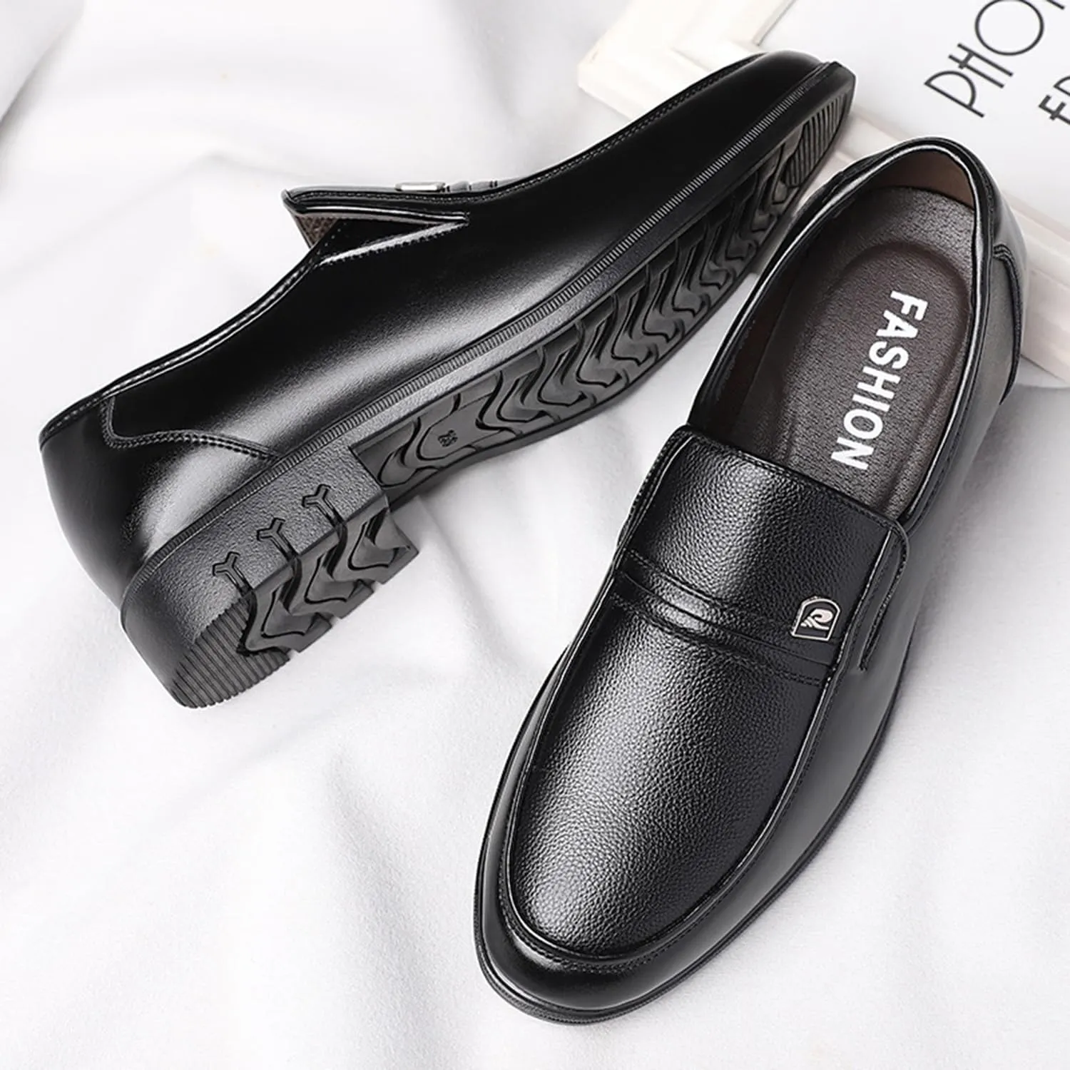 Mens Dress Slip On Loafer Shoes Comfortable Walking Driving Shoes Wedding Guest Moccasin Formal Business Work Shoes