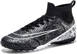 Men's Football Boots Indoor and Outdoor Football Shoes Sports Shoes Futsal Shoes TF Non-Slip Sole high top Football Boots