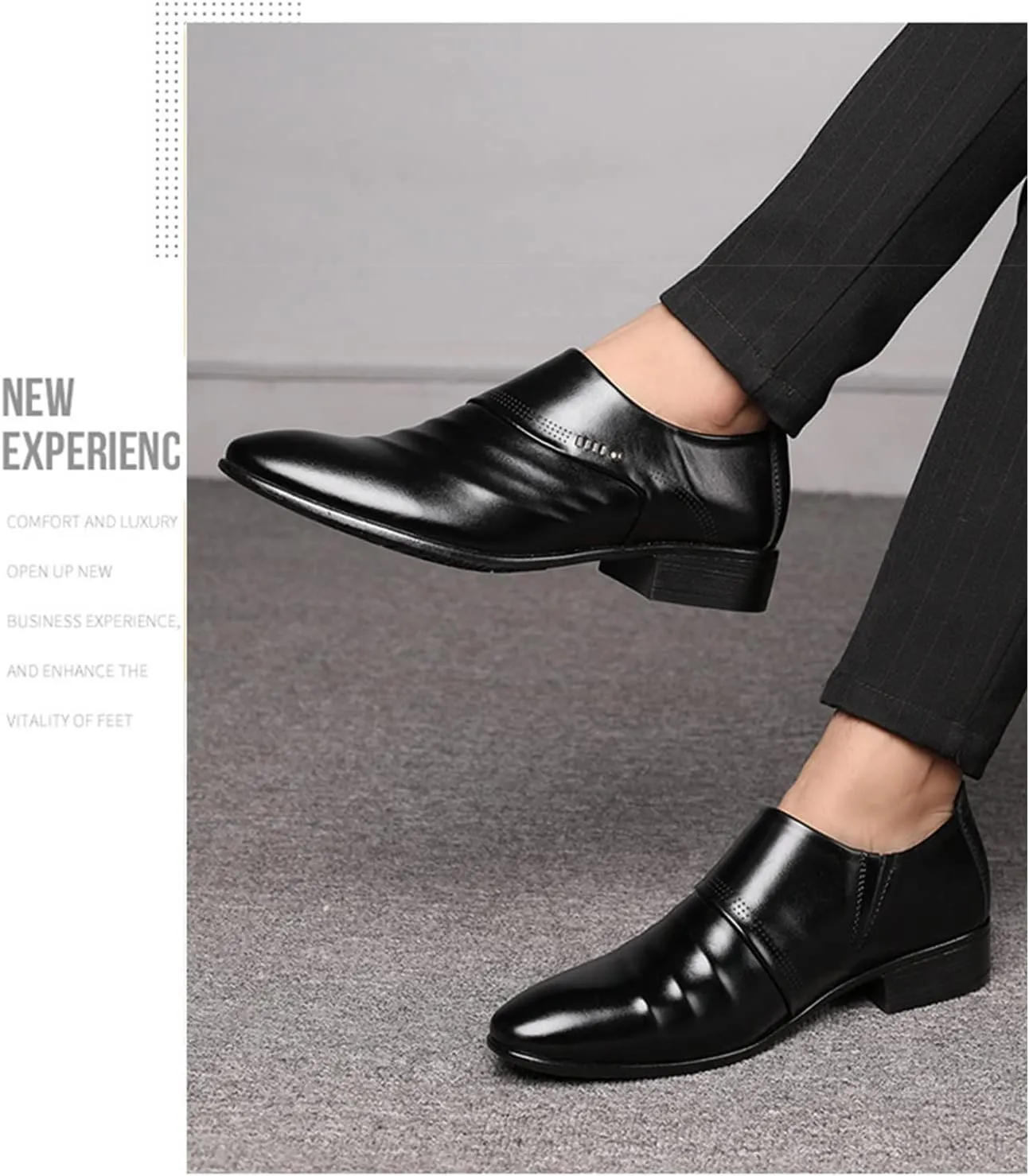 Mens Formal Shoes Dress Loafers Smart Slip-on Shoes Wedding Office Business Casual Loafer for Men