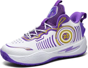 Men's High-Top Basketball ShoesWear-Resistant and Anti-Slip Soles Running Shoes Graffiti Design Fashionable Sports Shoes