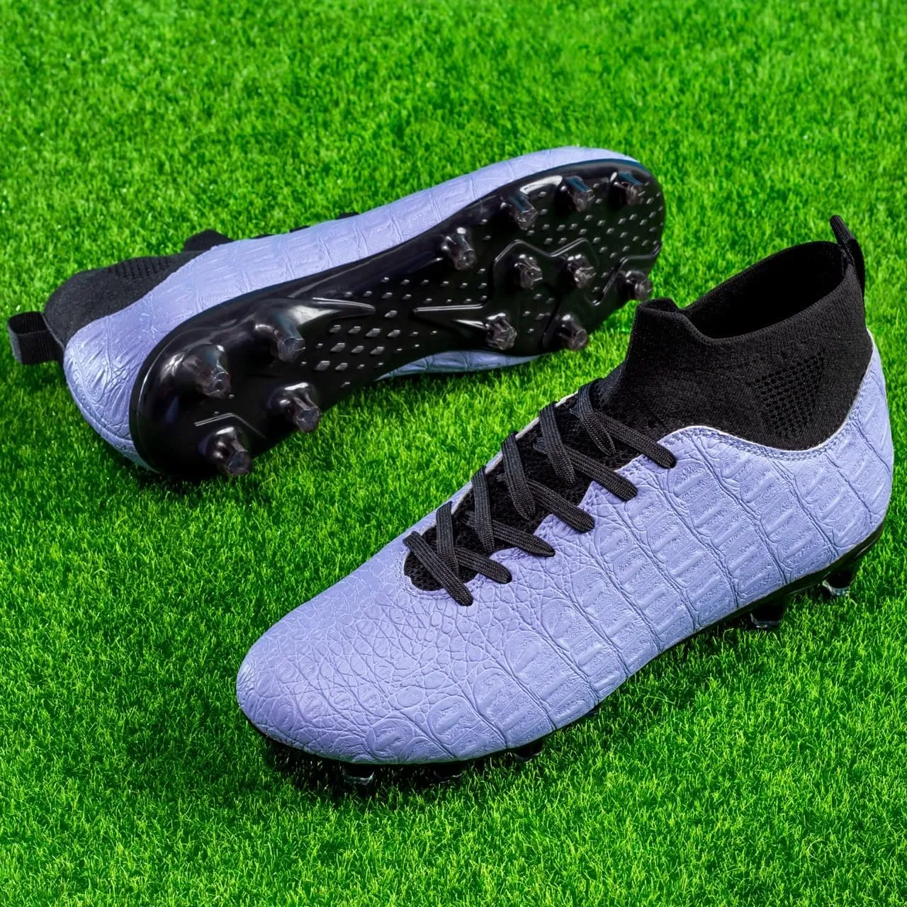 Men's High-Top Soccer Cleats for Youth & Kids ?C Lightweight Football Cleats for Firm Ground & Turf ?C Durable Training Futsal Shoes, Athletic Boys' Football Shoes for Indoor & Outdoor Play