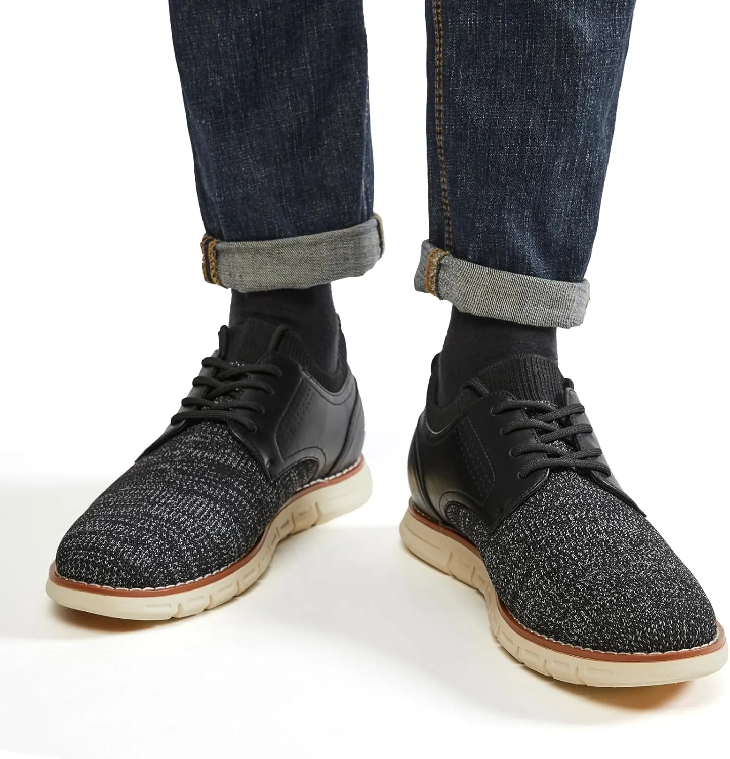 Men's Lightweight Casual Dress Sneakers Breathable Dress Oxfords Shoes Comfortable Walking Shoes Tennis for Business Work Office
