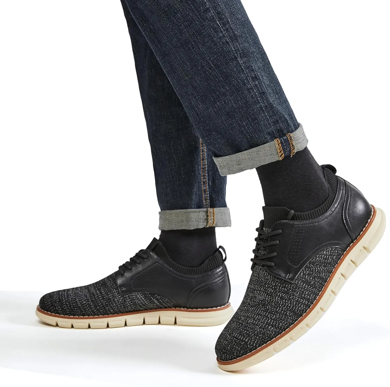 Men's Lightweight Casual Dress Sneakers Breathable Dress Oxfords Shoes Comfortable Walking Shoes Tennis for Business Work Office