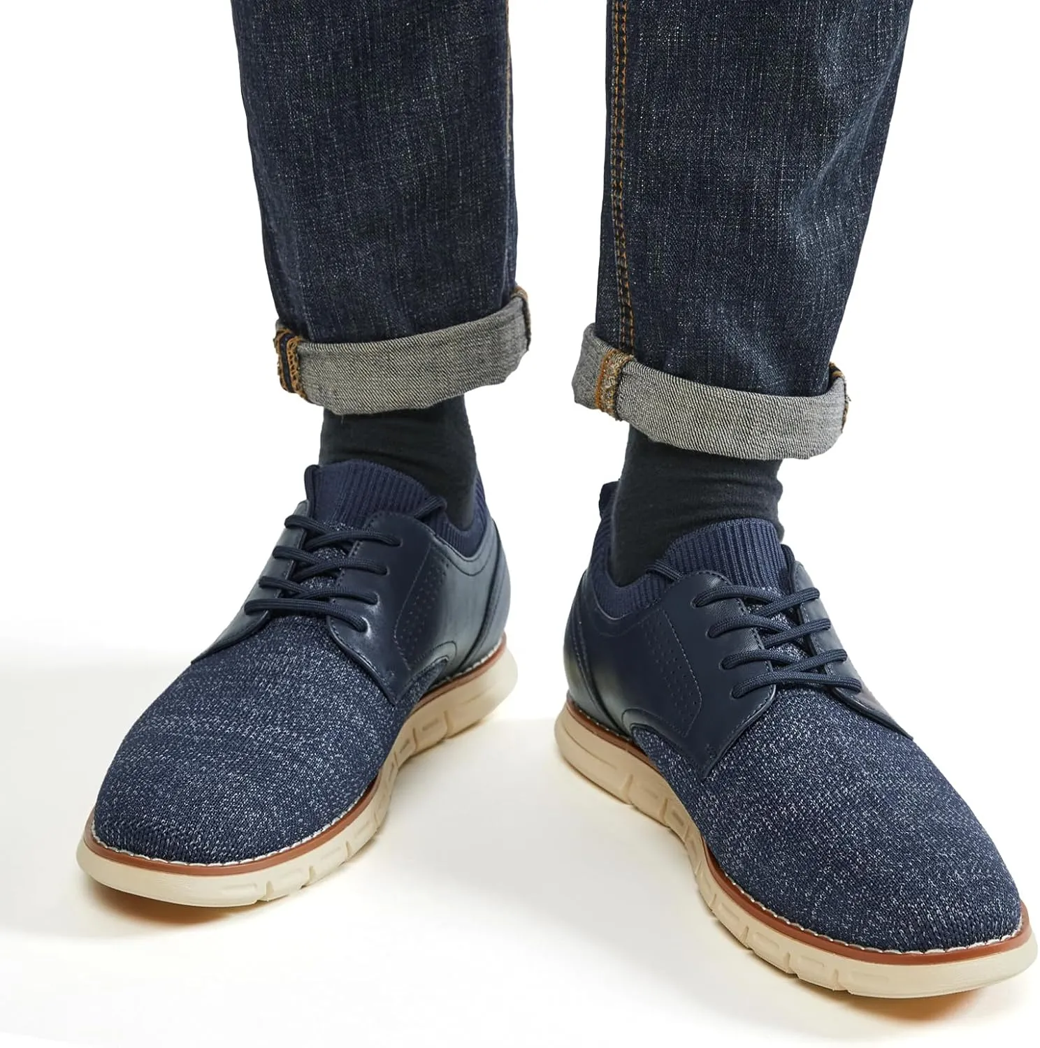 Men's Lightweight Casual Dress Sneakers Breathable Dress Oxfords Shoes Comfortable Walking Shoes Tennis for Business Work Office
