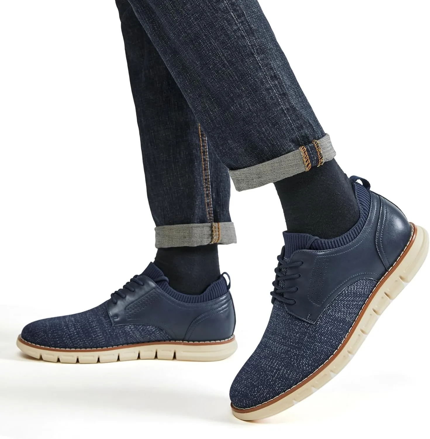 Men's Lightweight Casual Dress Sneakers Breathable Dress Oxfords Shoes Comfortable Walking Shoes Tennis for Business Work Office