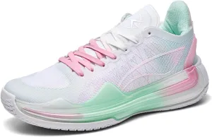 Mens Mid Top Lightweight Breathable Mesh Lace Up Basketball Shoes Fashion Non Slip Sport Sneakers for Walking Running Tennis Volleyball