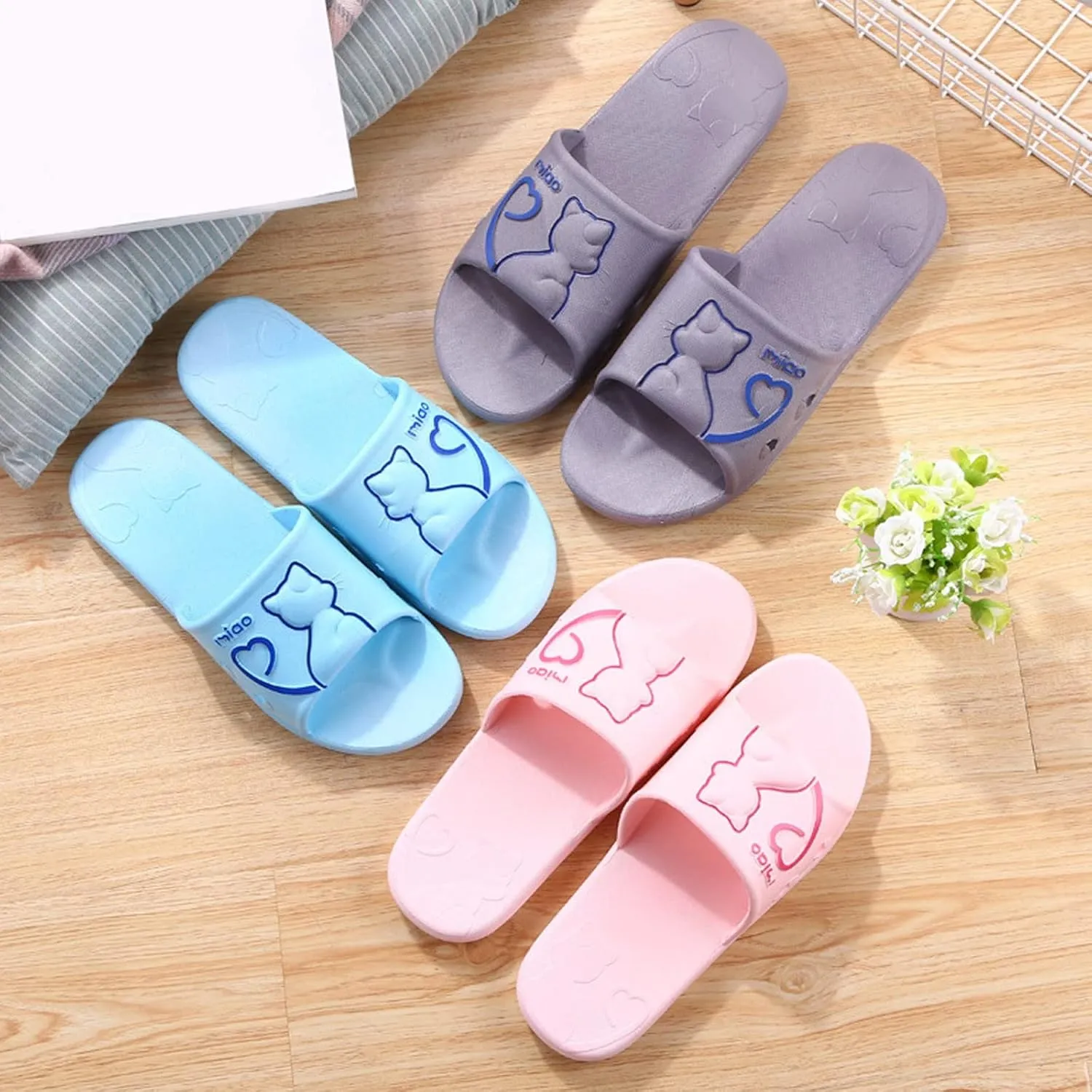 Mens Shower Shoes Slides for Women Mens Slides Womens Indoor House Ultra Comfort Slippers