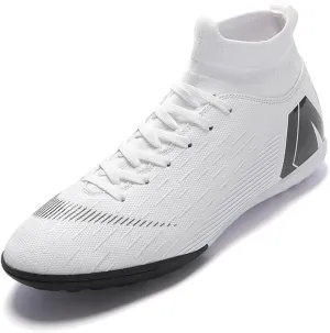 Men's Soccer Cleats Shoes Turf Indoor Football Cleats High Top Breathable Soccer Shoes Outdoor Training TF/AG