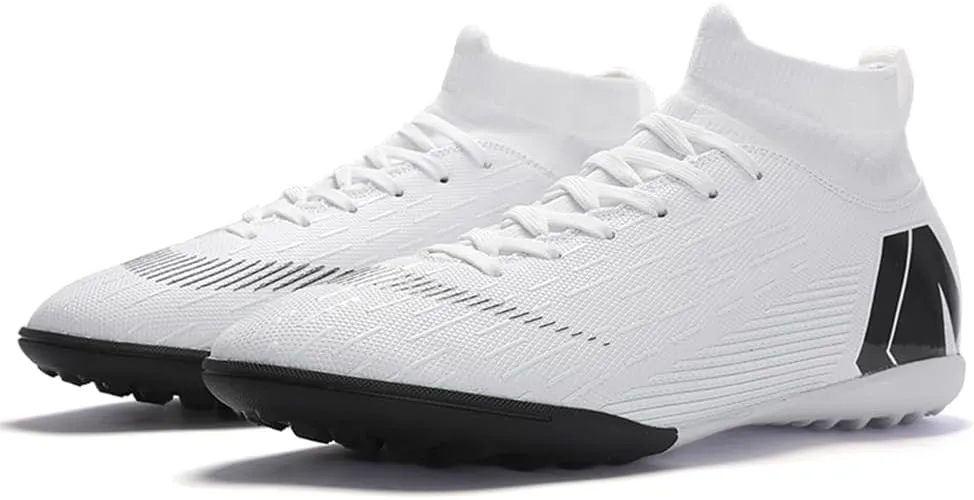 Men's Soccer Cleats Shoes Turf Indoor Football Cleats High Top Breathable Soccer Shoes Outdoor Training TF/AG