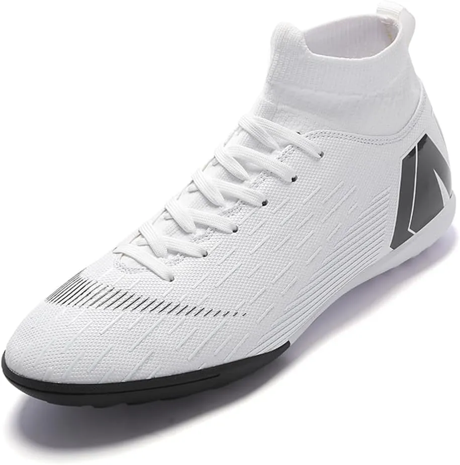 Men's Soccer Cleats Shoes Turf Indoor Football Cleats High Top Breathable Soccer Shoes Outdoor Training TF/AG