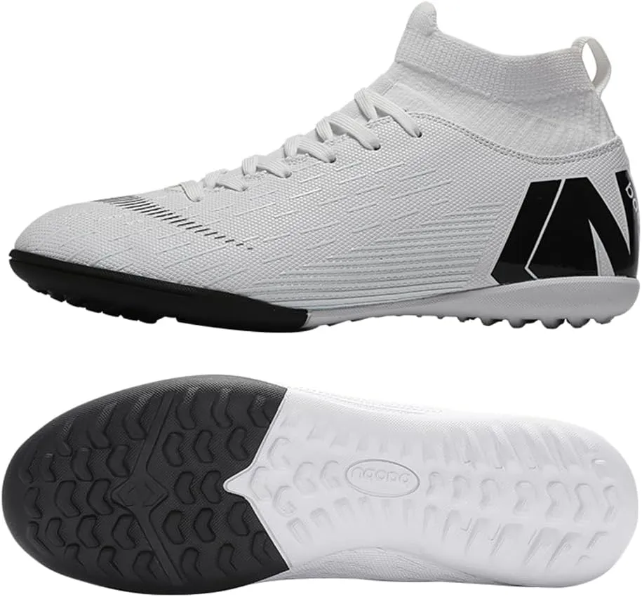Men's Soccer Cleats Shoes Turf Indoor Football Cleats High Top Breathable Soccer Shoes Outdoor Training TF/AG