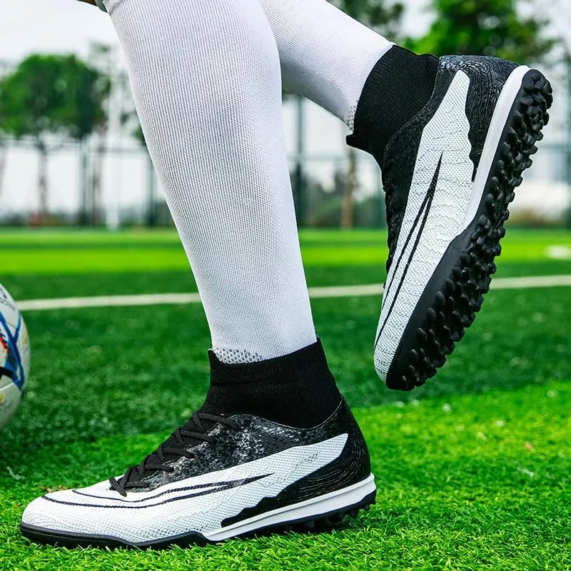 Men??s Soccer Shoes Cleats Football Boots Professional Training Outdoor Indoor Sneaker High-Top Spike Breathable Athletic