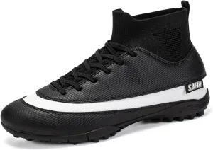 Mens Soccer Shoes Cleats Football Boots Professional Training Outdoor Indoor Sneaker High-Top Spike Breathable Athletic