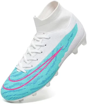 Men??s Soccer Shoes Cleats Football Boots Professional Training Outdoor Indoor Sneaker High-Top Spike Breathable Athletic
