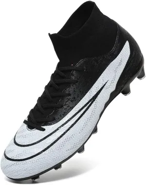 Men??s Soccer Shoes Cleats Football Boots Professional Training Outdoor Indoor Sneaker High-Top Spike Breathable Athletic