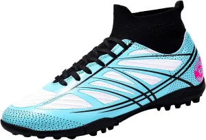Mens Soccer Shoes Cleats Football Boots Professional Training Outdoor Indoor Sneaker High-Top Spike Breathable Athletic